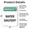 Signmission Water Shutoff, 12 in W x Rectangle, Aluminum OS-2PACK-EM-A-1218-V-10471 - alternate 5